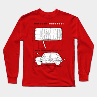 MORRIS MINOR - blueprint cutaway road test Long Sleeve T-Shirt